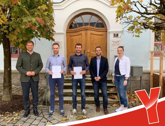 v.links: Dr. Olaf Heinrich, Florian Wirkert, Maximilian Windpassinger, Michael Pradl, Carolina Obermüller